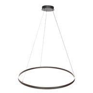 Hanglamp Ringlux 3676ZW zwarte hanglamp met LED ring Ø100