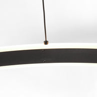 Hanglamp Ringlux 3676ZW zwarte hanglamp met LED ring Ø100