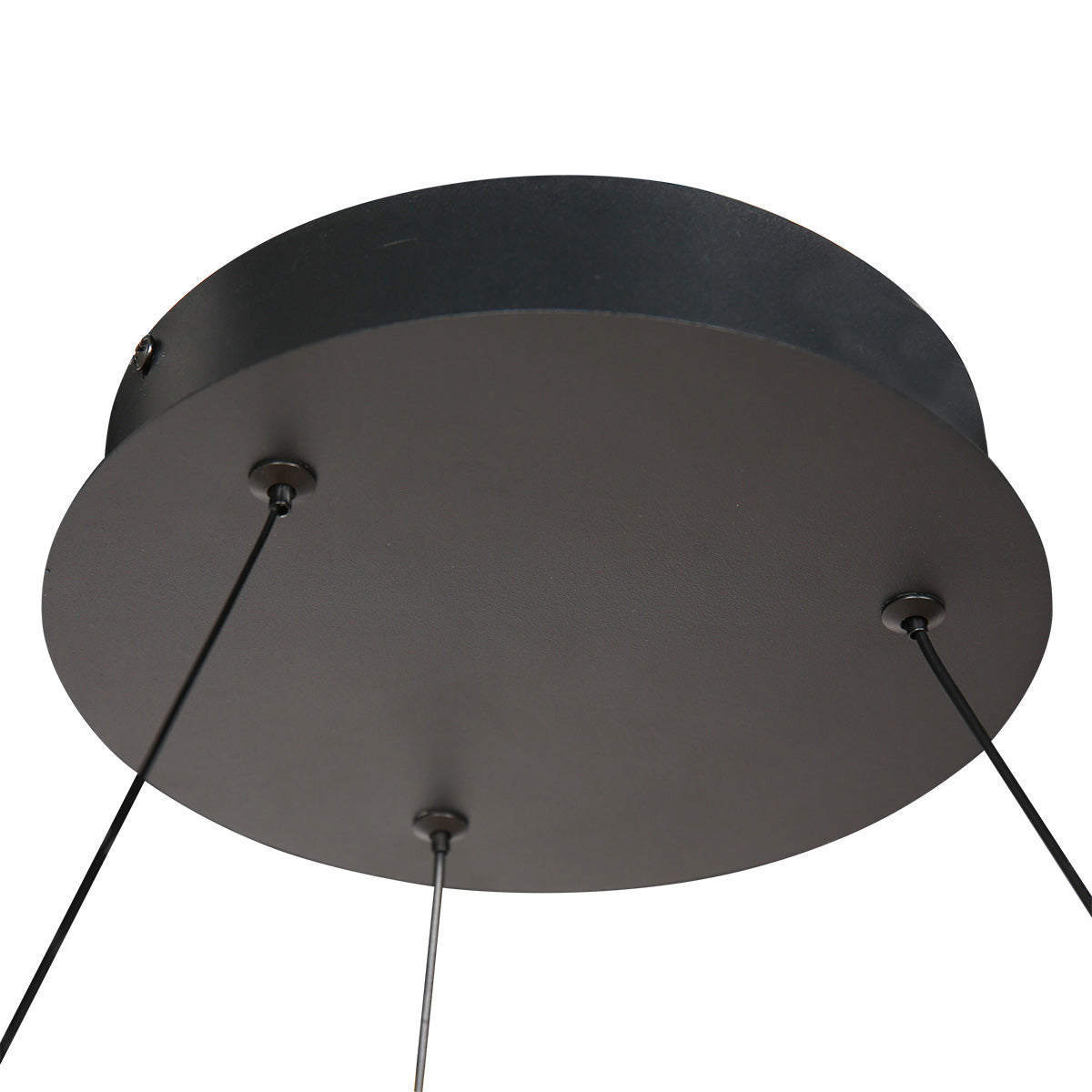Hanglamp Ringlux 3676ZW zwarte hanglamp met LED ring Ø100