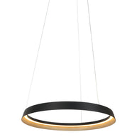Hanglamp Ringlux 3692ZW zwarte hanglamp met LED ring Ø60