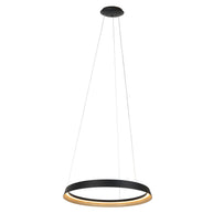 Hanglamp Ringlux 3692ZW zwarte hanglamp met LED ring Ø60