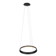 Hanglamp Ringlux 3692ZW zwarte hanglamp met LED ring Ø60