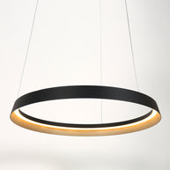 Hanglamp Ringlux 3692ZW zwarte hanglamp met LED ring Ø60