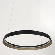 Hanglamp Ringlux 3692ZW zwarte hanglamp met LED ring Ø60