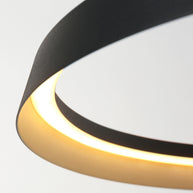 Hanglamp Ringlux 3692ZW zwarte hanglamp met LED ring Ø60