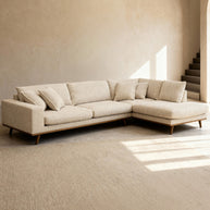 Harper, 3-zits hoek rechts, stof Silencio 6, S460 beige