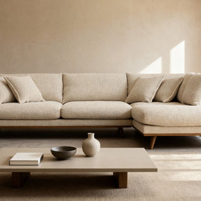 Harper, 3-zits hoek rechts, stof Silencio 6, S460 beige