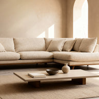 Harper, 3-zits hoek rechts, stof Silencio 6, S460 beige