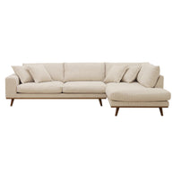 Harper, 3-zits hoek rechts, stof Silencio 6, S460 beige
