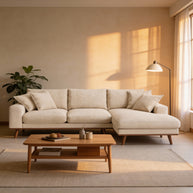 Harper, 3-zits CL rechts, stof Silencio 6, S460 beige