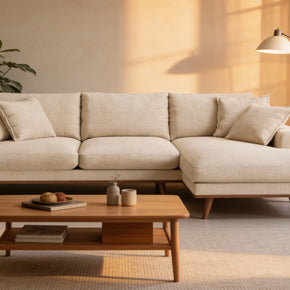 Harper, 3-zits CL rechts, stof Silencio 6, S460 beige