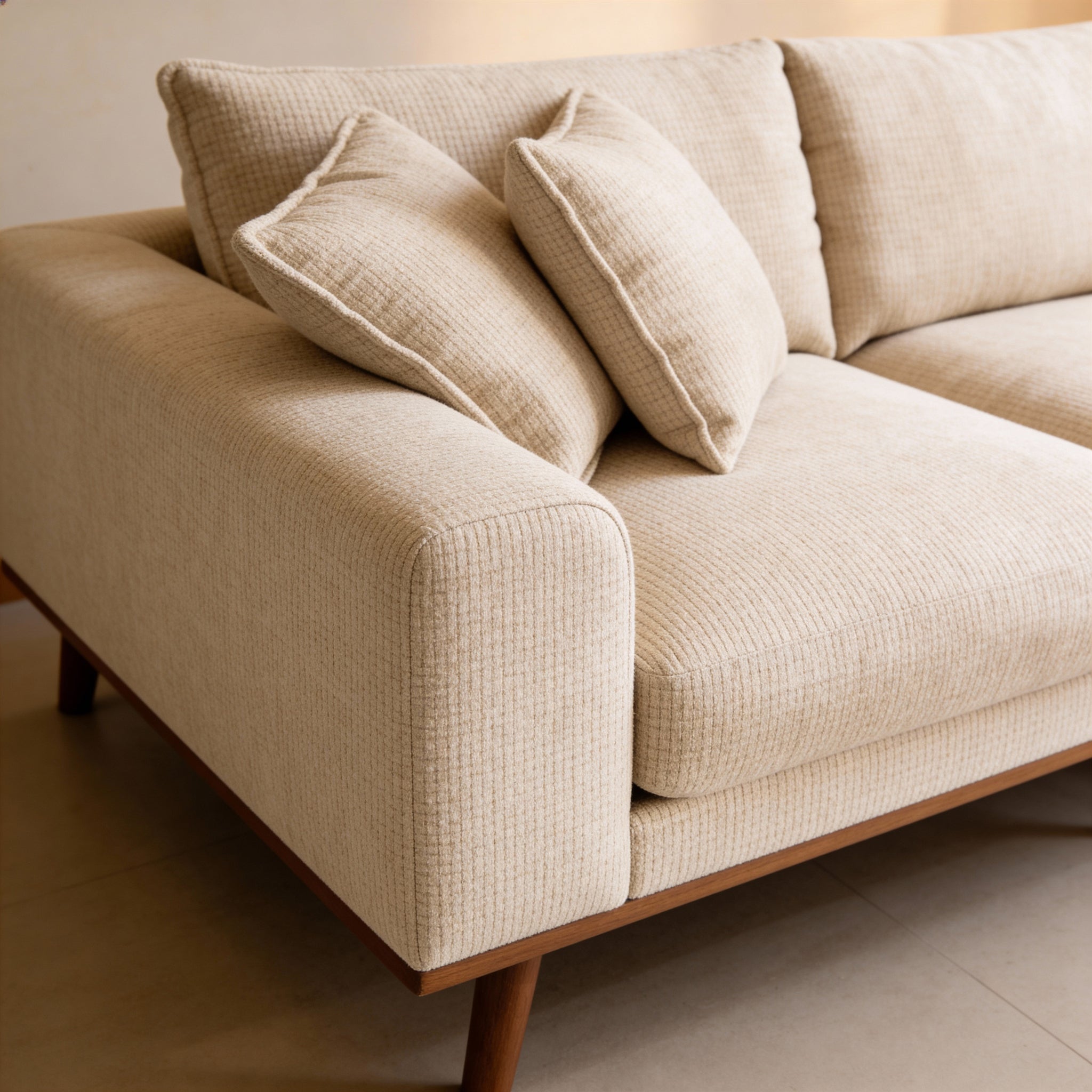 Harper, 3-zits CL rechts, stof Silencio 6, S460 beige