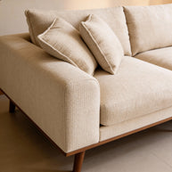 Harper, 3-zits CL rechts, stof Silencio 6, S460 beige