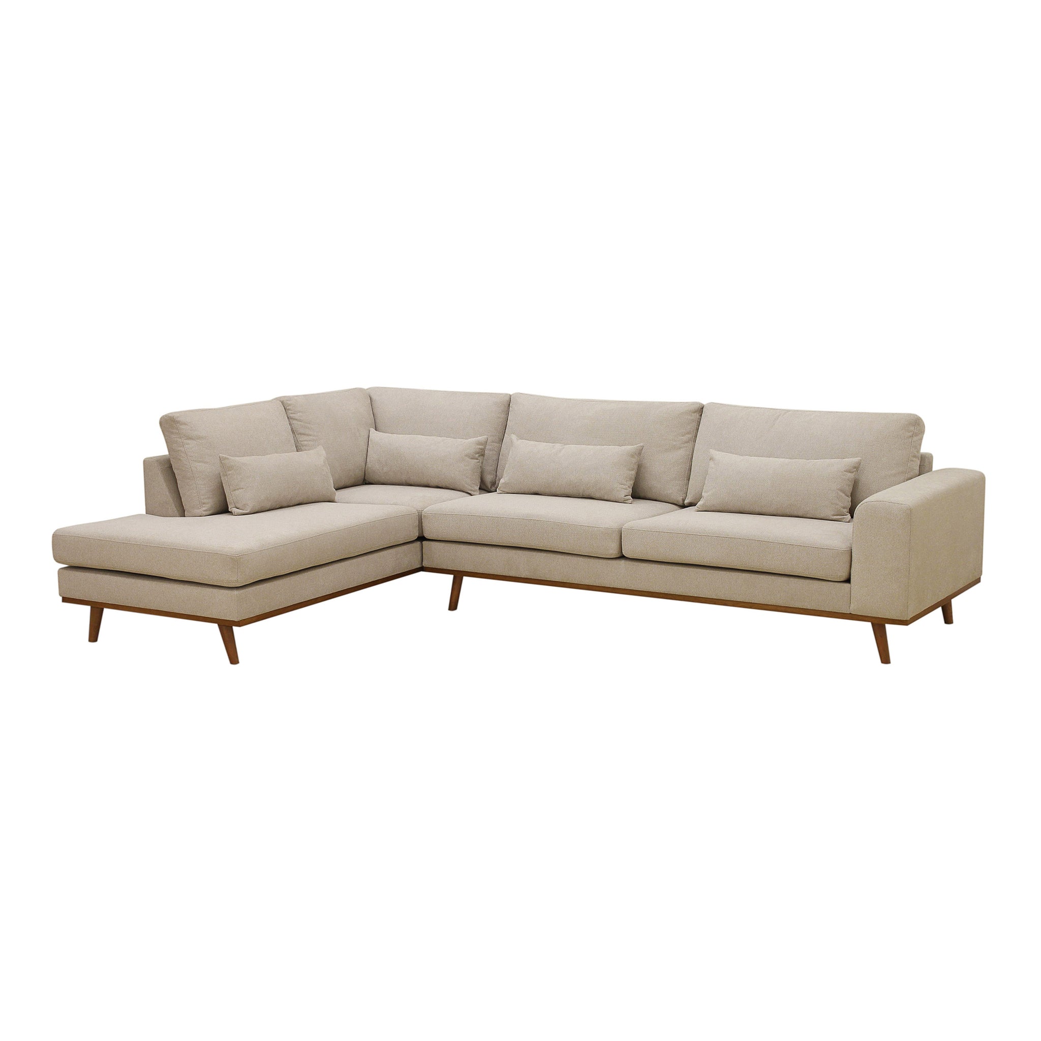 Paloma, 3-zits hoek links, stof Borg 24, B460 beige