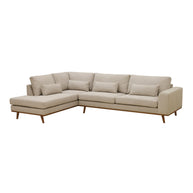 Paloma, 3-zits hoek links, stof Borg 24, B460 beige