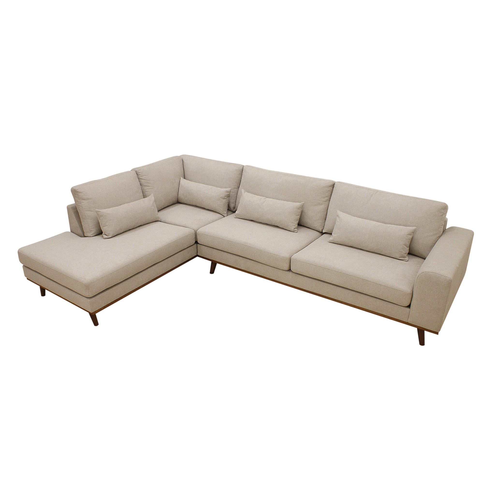 Paloma, 3-zits hoek links, stof Borg 24, B460 beige