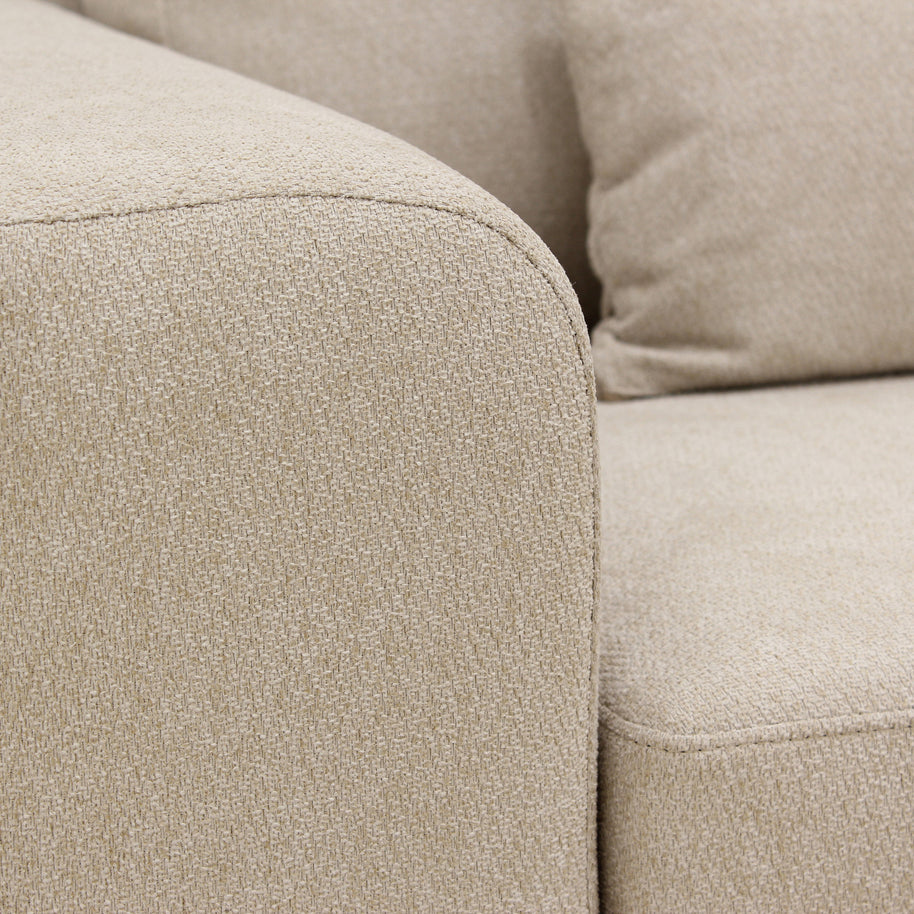 Paloma, 3-zits hoek rechts, stof Borg 24, B460 beige