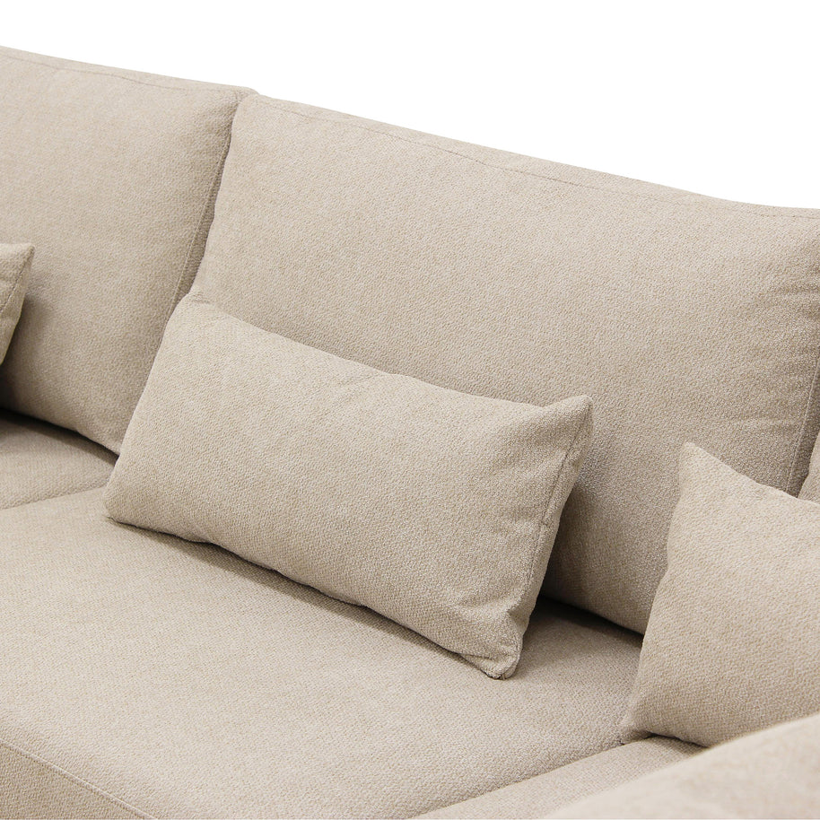 Paloma, 3-zits hoek rechts, stof Borg 24, B460 beige