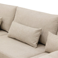 Paloma, 3-zits hoek rechts, stof Borg 24, B460 beige