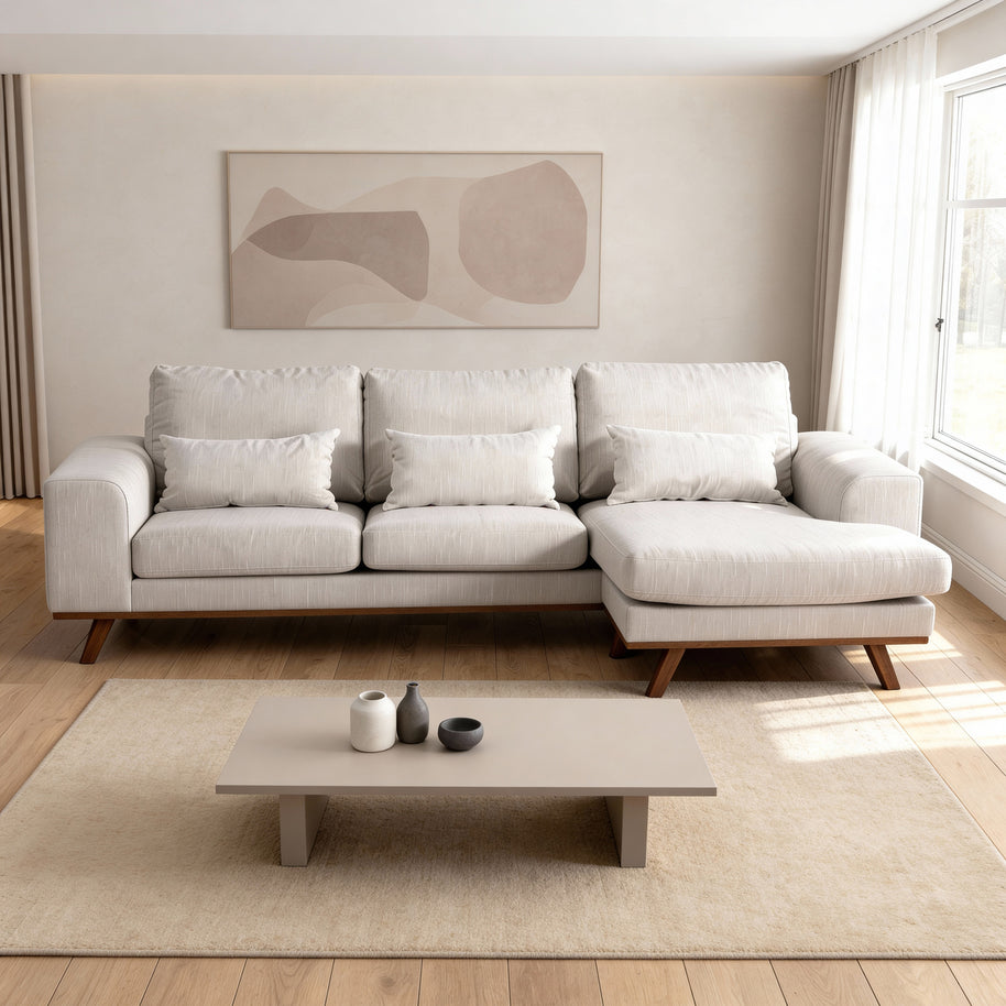 Japandi, 3-zitsbank CL L+R, stof Grande 03, G460 beige
