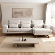 Japandi, 3-zitsbank CL L+R, stof Grande 03, G460 beige