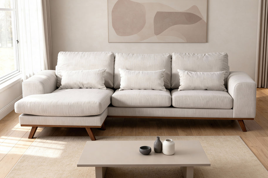 Japandi, 3-zitsbank CL L+R, stof Grande 03, G460 beige
