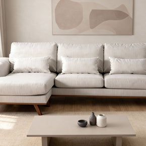 Japandi, 3-zitsbank CL L+R, stof Grande 03, G460 beige