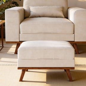 Japandi poef, stof Melva 02, M460 beige