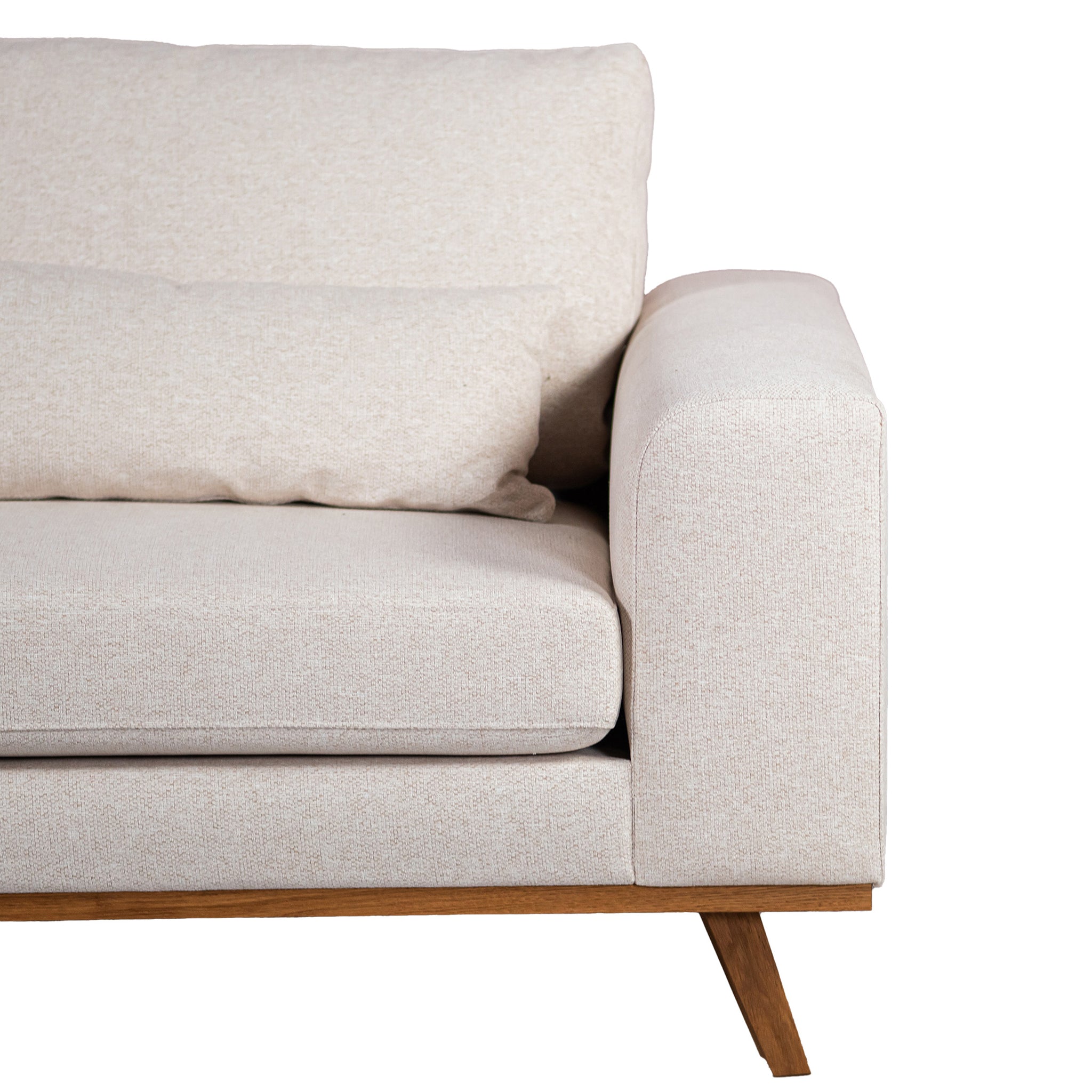 Japandi, 3-zits hoekbank links, stof Grande 03 beige