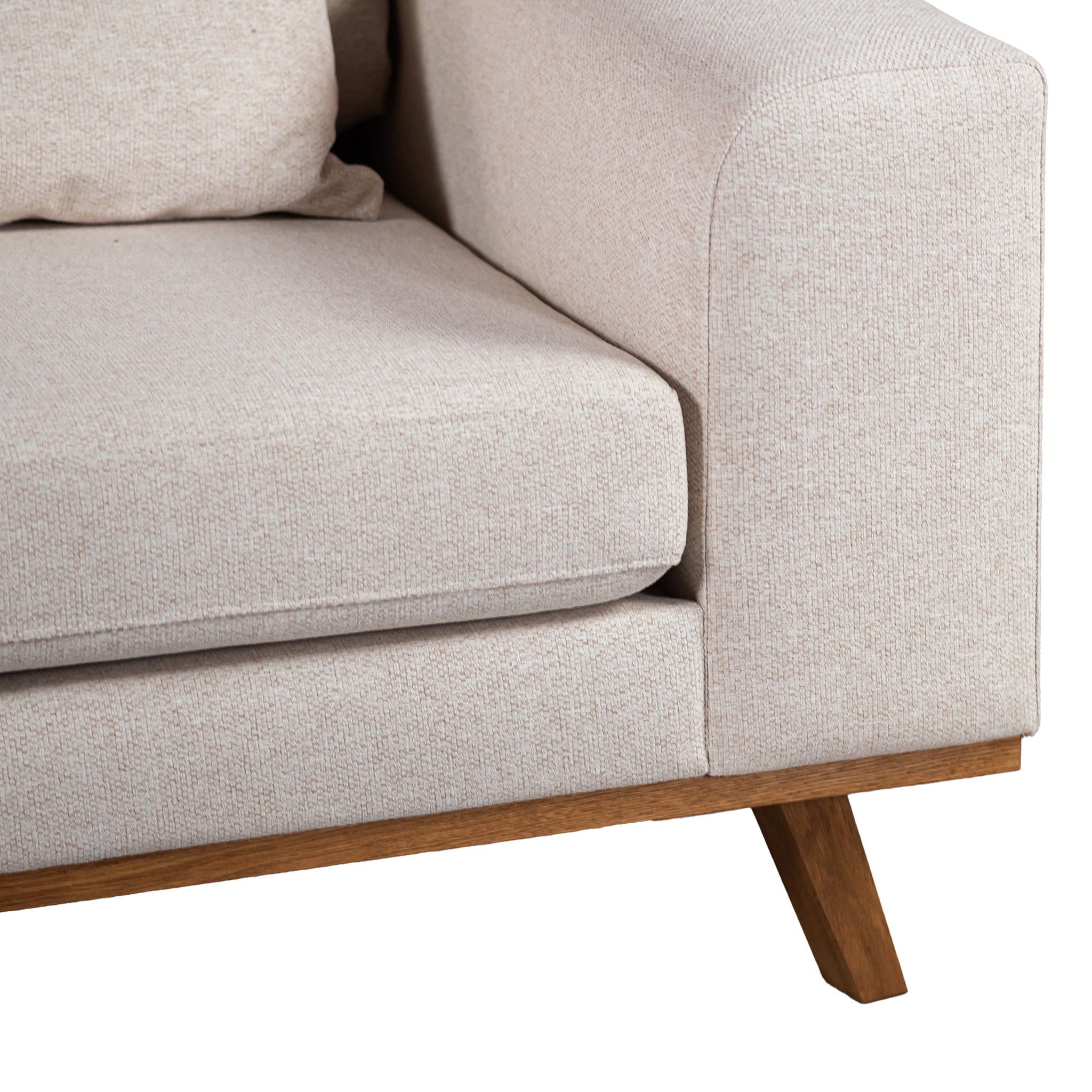 Japandi, 3-zits hoekbank links, stof Grande 03 beige