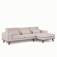 Japandi, 3-zits hoekbank rechts, stof Grande 03 beige