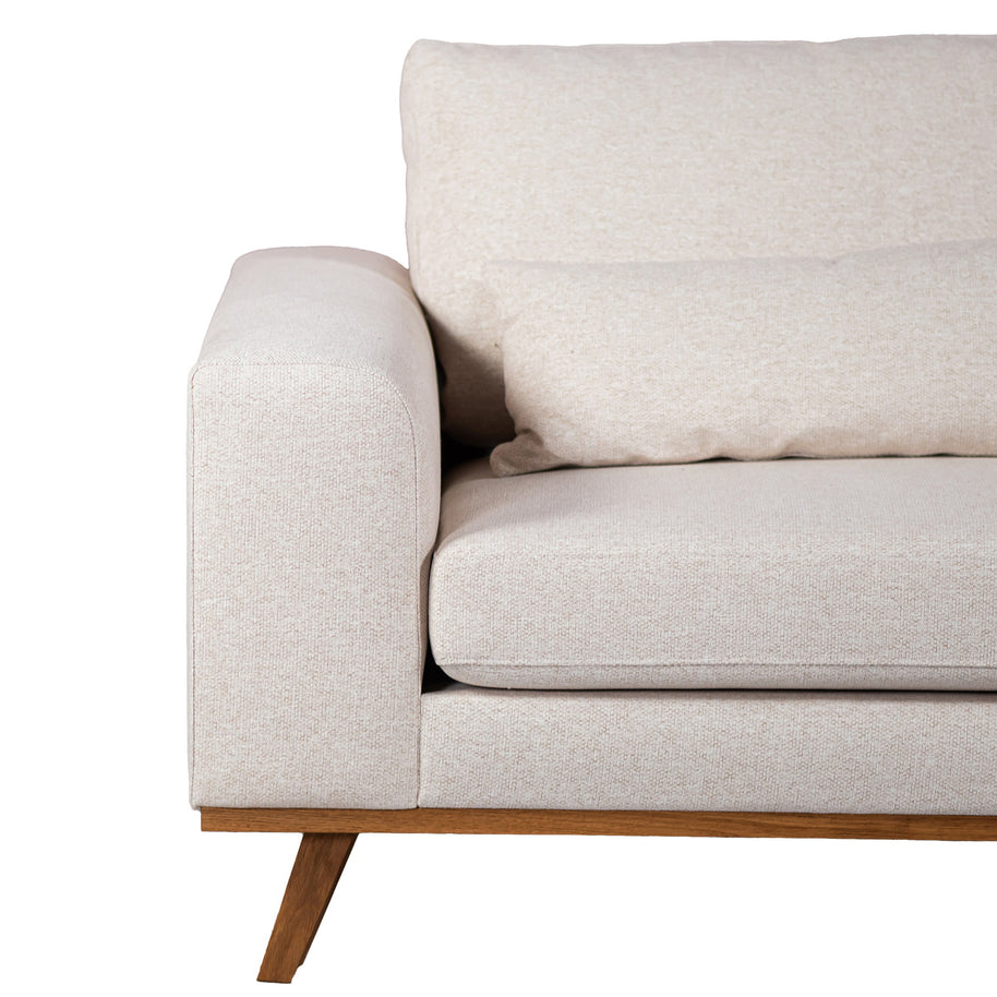 Japandi, 3-zits hoekbank rechts, stof Grande 03 beige