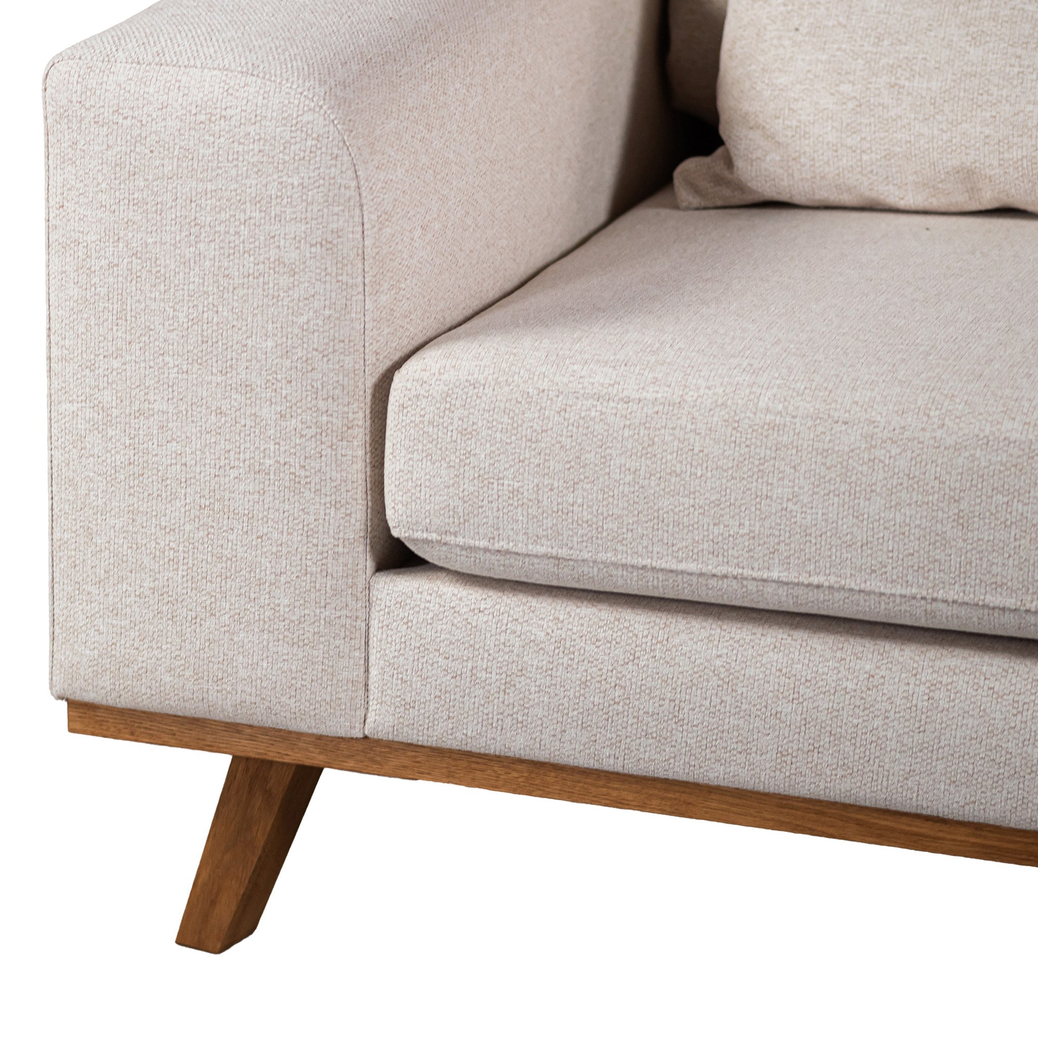 Japandi, 3-zits hoekbank rechts, stof Grande 03 beige