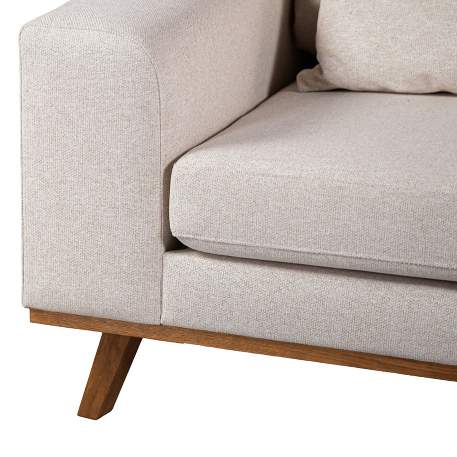 Japandi, 3-zits hoekbank rechts, stof Grande 03 beige
