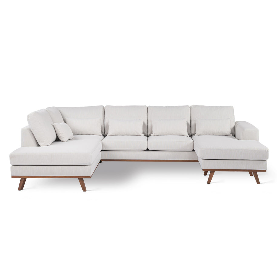 Japandi, 3-zits hoek links, stof Melva 02, M460 beige