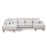 Japandi, 3-zits hoek links, stof Melva 02, M460 beige