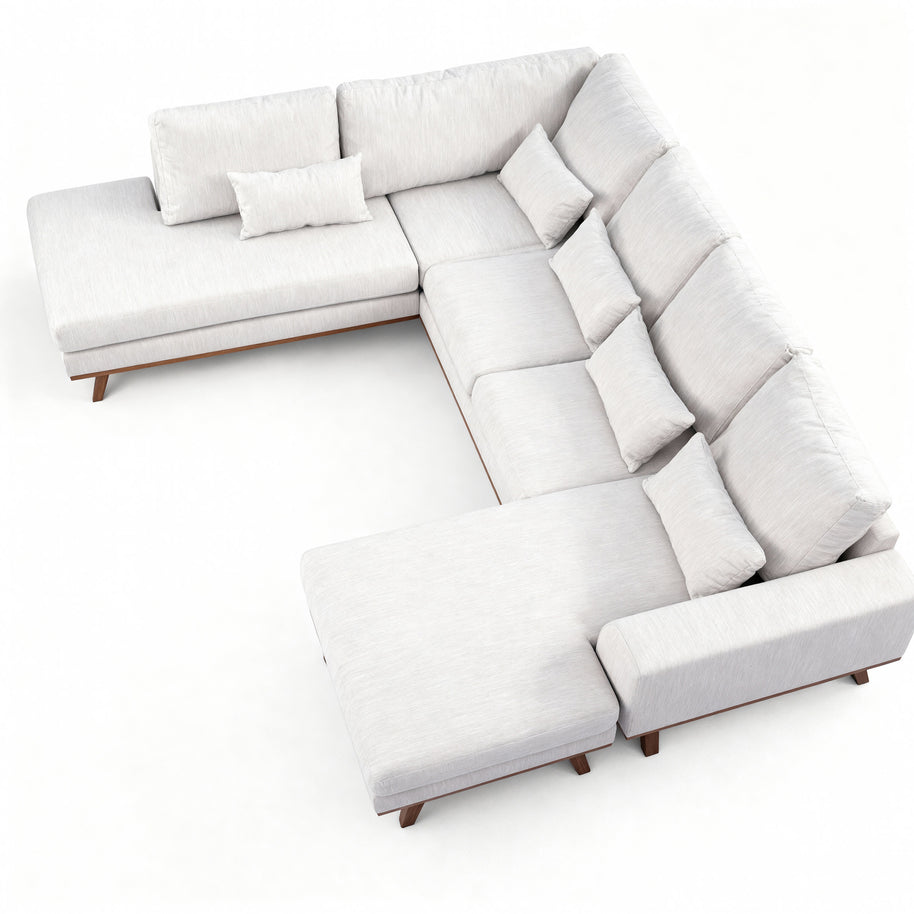 Japandi, 3-zits hoek links, stof Melva 02, M460 beige
