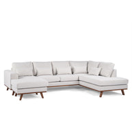 Japandi, 3-zits hoek rechts CL, stof Melva 02, M460 beige