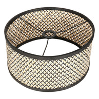 Hanglamp Sparkled Light 3753ZW zwart met zwart/beige bamboe kap