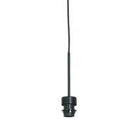Zwarte hanglamp Sparkled Light 3754ZW met naturel gras kap