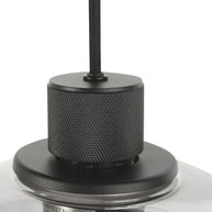 Reflexion 3796ZW hanglamp, zwart, 9-lichts met rookglas