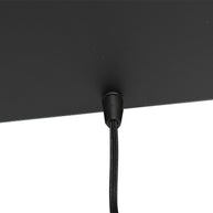 Reflexion 3796ZW hanglamp, zwart, 9-lichts met rookglas