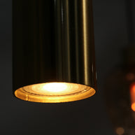 Hanglamp Reflexion 3797ME messing 9-lichts met amberkleurig glas