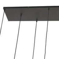 Hanglamp Reflexion 3797ME messing 9-lichts met amberkleurig glas