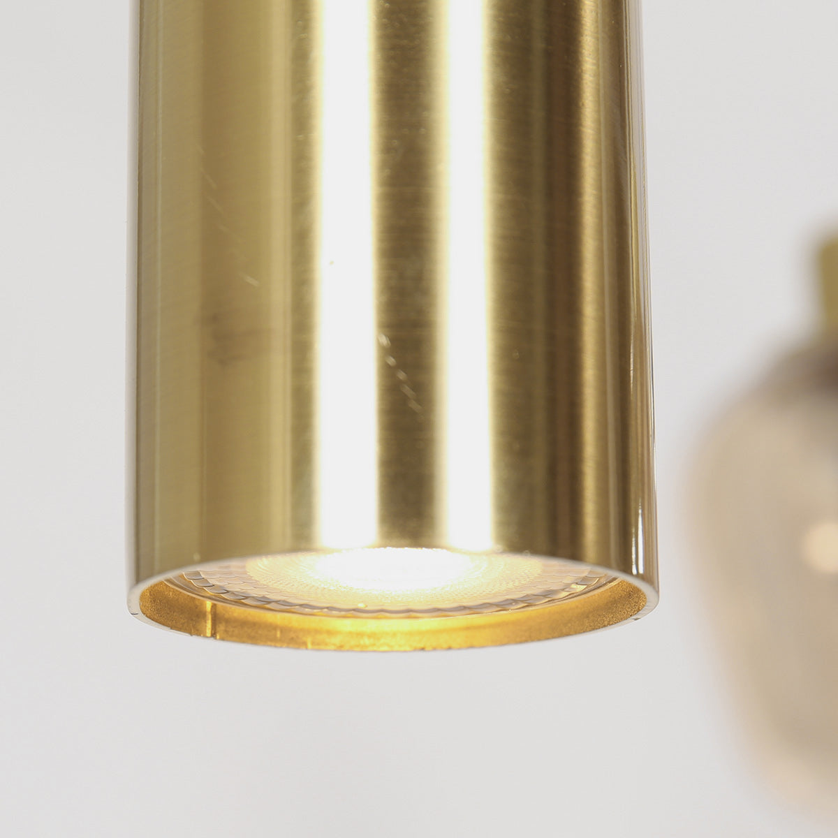 Hanglamp Reflexion 3797ME messing 9-lichts met amberkleurig glas