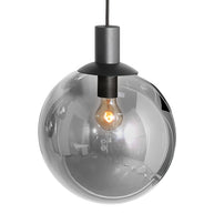 Hanglamp Bollique 3798ZW zwarte 9-lichts lamp met smokeglas