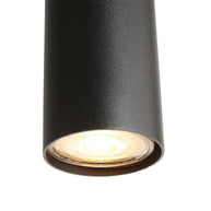 Hanglamp Bollique 3798ZW zwarte 9-lichts lamp met smokeglas