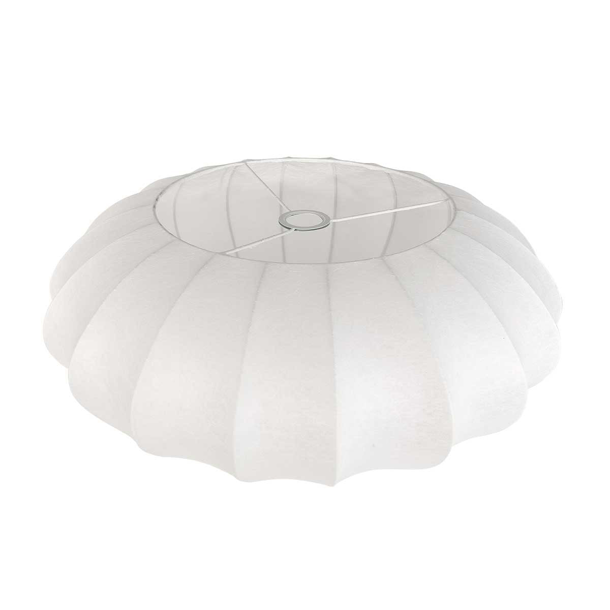 Hanglamp Luma Nola 3809ZW zwart met witte zijden kap
