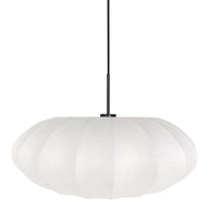 Hanglamp Luma Nola 3809ZW zwart met witte zijden kap