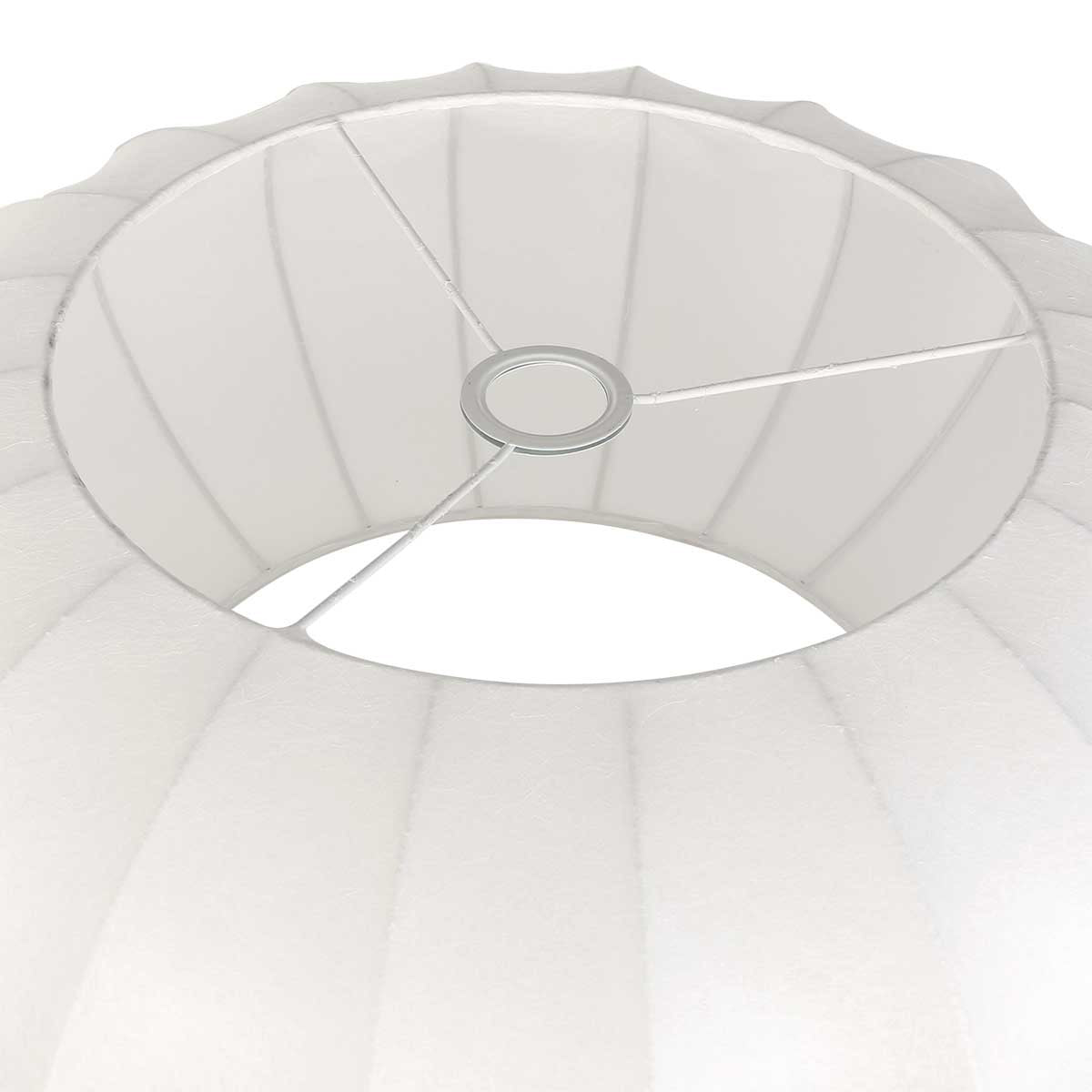 Hanglamp Luma Nola 3809ZW zwart met witte zijden kap